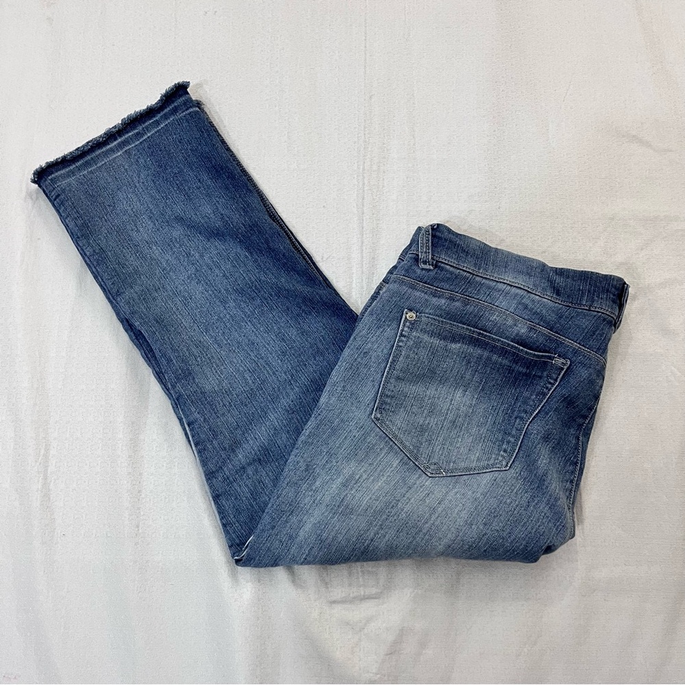 Democracy Ab Solution Patchwork Denim Crop Jeans … - image 3